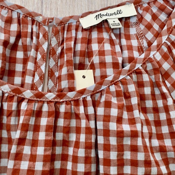 Madewell Easy Gingham Seersucker Cotton Dress Size 8 - Picture 8 of 14